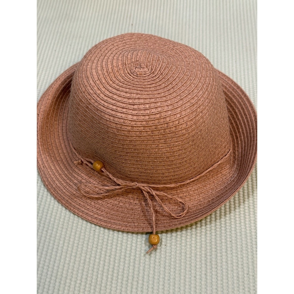 August Hat Company L Straw Hat Bucket Boho Cottage Beach Casual Vacation